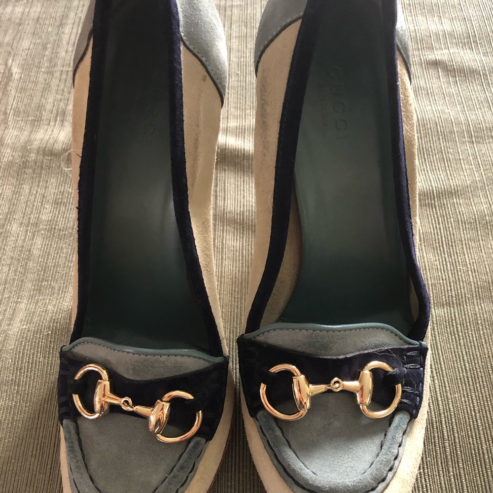 Gucci suede heels